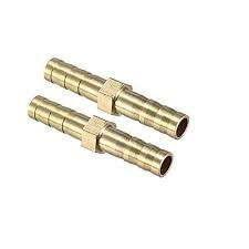 6mm Joint Brass straight Quick Coupling Barbed Coupler Connector fittings - 2 Nos-image-21