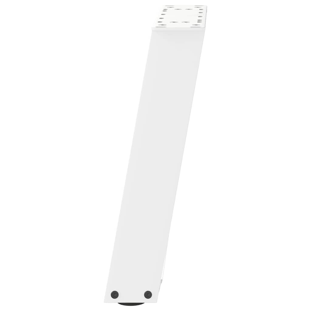Gambe per tavolino 2 pezzi a forma di U 38 x (42-43) cm in acciaio bianco