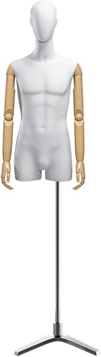 SHANYAYALI Showcasing mannekäng för detaljhandel fönster justerbar höjd på 154–200 cm, avtagbar docka