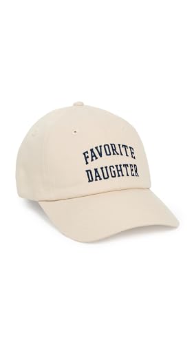 Favorite Daughter Womens All Caps Logo Baseball Cap Khaki/Navy One Size