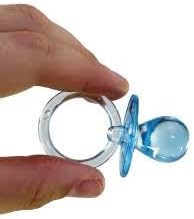 Miniatura 2 de Chupete acrílico azul para fiesta de baby shower, fiesta de recuerdos de mesa de dispersión (36 piezas)