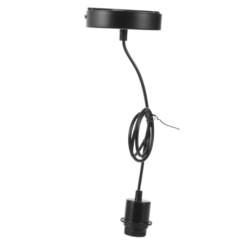 Angoily Douille E27 à Vis Métallique Solide Câble 1,2 M Réglable Rosace de Plafond pour Lustres à Suspendre Support Lampe pour Éclairage Intérieur DIY