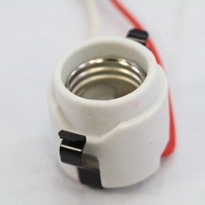 #US 10 Porcelain Snap-in Lamp Holders Socket 125 Degree C Thermostat 31282-1