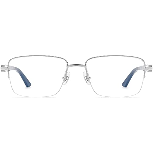 Image of HEPIDEM Really Buffalo Horn Handmade Glasses Frame Square Semi Rimless Buffs Eyeglasses