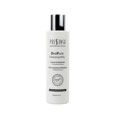 DeePure. Leche Limpiadora Facial Hidratante con Agua Glaciar Liposomada y Aceite de Almendras, Limpieza Profunda y Suave, Para Todo Tipo de Pieles, Incluida Piel Sensible, 150ml