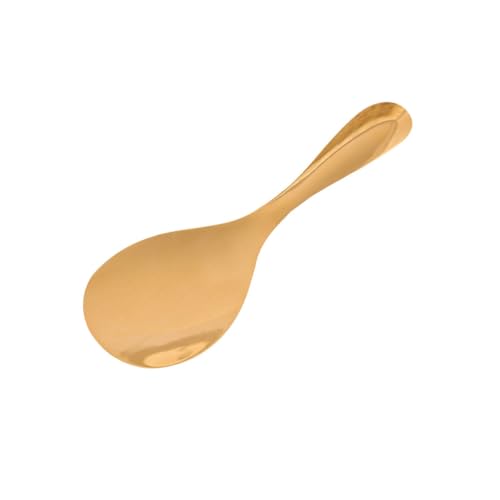 TEMPNAP 耐熱不粘純銅ライススプーン 小型家用ご飯しゃもじ 滑り止めデザインで持ちやすく清掃簡単 炊飯器からふっくらご飯を美しく盛り付