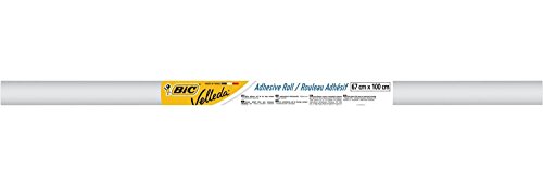 BIC Velleda Ecriture Tableau Rouleau Adhésif Effaçable à Sec 67cmx100 cm - Couleur Surface Blanc, Pack de 1