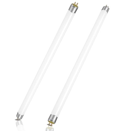 2 Pack Tubes Fluorescents 8W, 300mm,T5 Blanc Froid 4000K, 560LM, Base G5, Faible Consommation D'énergie, éclairage D'urgence à économie D'énergie, Convient Pour Cuisine, Salle De Bain, Armoire, Garage