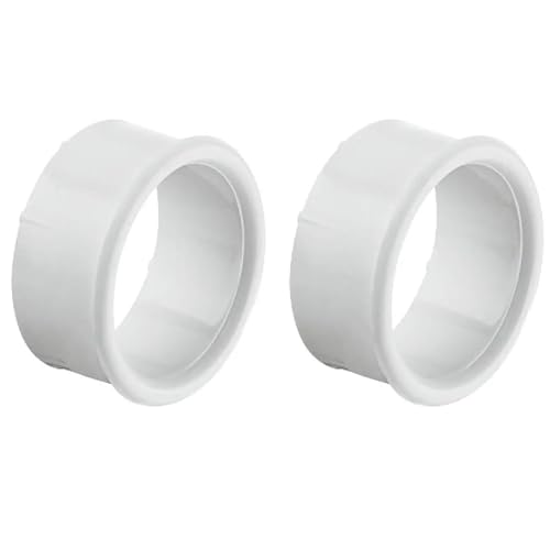 cyclingcolors 2x Lüftungsringe wohnwagen wohnmobil rund kunststoff Lüftungsgitter Entlüftung Luftrosette mit Abdeckrand zum Einlassen, Ø38mm weiss