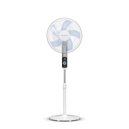 Rowenta Turbo Silence Ventilateur sur Pied, 35 dB(A), Rafraîchissement Puissant jusqu’à 7,2 m, 12 Vitesses, Oscillation 120°, Télécommande, Écran LED, Minuterie 12 h, VU5650F0
