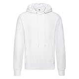 Fruit of the Loom Men's Classic Hooded Sweatshirt White