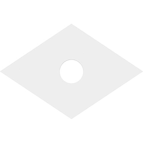 Image of Ekena Millwork CMP18X12DD-03000 Diamond Architectural Grade PVC Contemporary Urethane Ceiling Medallions 18 inchW x 12 inchH x 3 inchID x 6 1 /4 inchC x 1 inchP