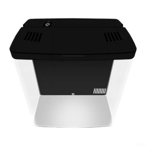 Kleines Betta-Desktop-Aquarium-Starter-Set mit verstellbarem LED-Licht, Acryl-Fischtank mit mehrstufiger Filtration und eingebauter leiser Pumpe für saubere Wasserpflege (schwarz)