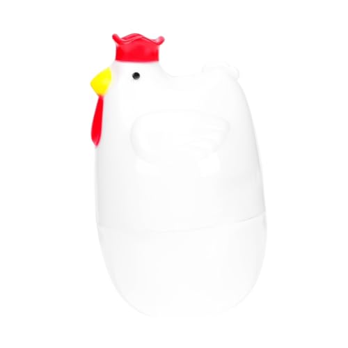 Cabilock Creative Chicken Shaped Microwave Egg Steamer Egg Poacher for Quick Breakfast and Convenient Kitchen Gadget for Family Meals White Color