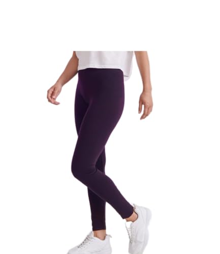 Miss Chief Girls Plain Legging Full Length (Ages 2 3 4 5 6 7 8 9 10 11 12 13 Costume) Dance Stretch Teen (Purple)