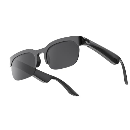 Generisch Gafas inalámbricas, filtro de luz con control por voz, marco ligero de protección UV, auriculares de audio abiertos, gafas deportivas unisex para interior y exterior