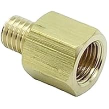1 Piece 1/8" NPT Pipe Female x M8 x1.25 Male Metric Gauge Adapter Brass Oil Fuel Air