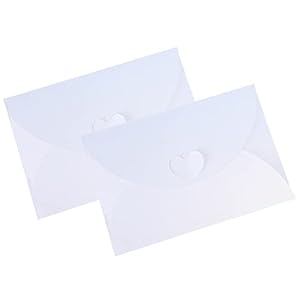 FSSTUD 50 Stück Umschläge mit Herzverschluss