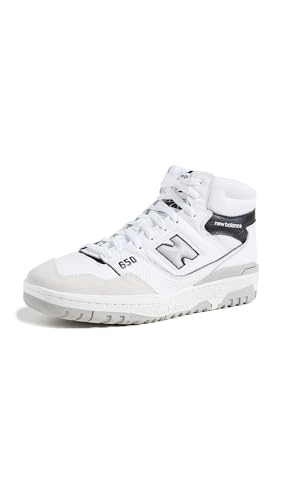New Balance Men's 650 Sneakers, White/Black, 10 Medium US