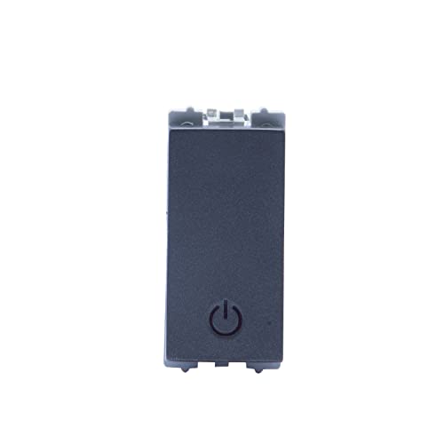 Image of Wipro Northwest Nowa 6A One Way Switch with Indicator, Silver Grey (pack of 20)