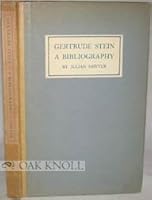 Gertrude Stein, a bibliography B0007EFQ76 Book Cover
