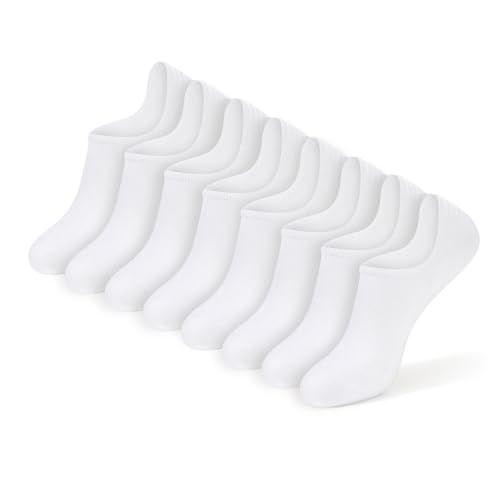 GUUNIEE No Show Socks Womens 4 or 6 Pairs Black Invisible Liner Non Slip Low Cut Socks Thin Short Ladies
