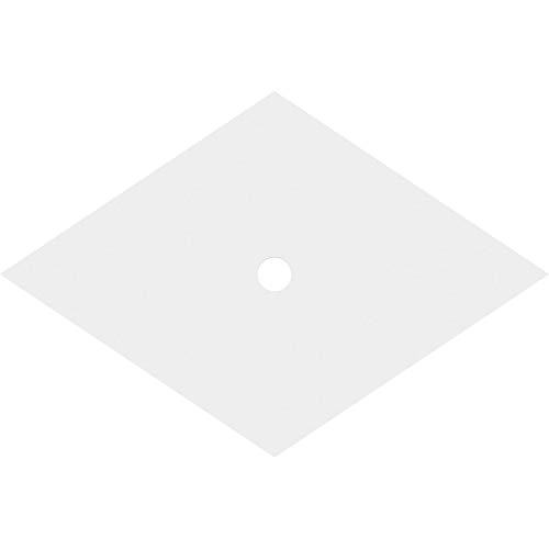 Image of Ekena Millwork CMP32X21DD-02000 Diamond Architectural Grade PVC Contemporary Urethane Ceiling Medallions 32 inchW x 21 3 /8 inchH x 2 inchID x 11 1 /4 inchC x 1 inchP