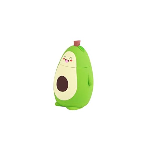 RiToEasysports Botella de Agua de Aguacate, Vidrio de Aguacate de Dibujos Animados, Taza de Agua Linda de Doble Capa, Taza Portátil para Beber Jugo de Niña, Regalos para Estudiantes con Cuerda