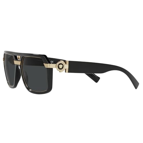 Versace Man Sunglasses Black Frame, Dark Grey Lenses, 58MM3