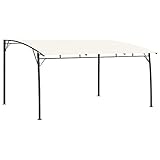 Zusammenbau erforderlich: Ja vidaXL Garten Sonnenschutz Pavillon Gartenpavillon Überdachung Partyzelt Pergola Terrasse Terrassenpavillon Gartenzelt 4x3x2,25m Cremeweiß