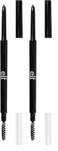 e.l.f., Ultra Precise Brow Pencil, Creamy, Micro-Slim, Precise, Defines, Creates Full, Natural-Looking Brows, Tames and Combs Brow Hair, Neutral Brown, 0.0017 Oz (Pack of 2)