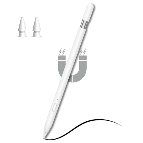 Lápiz capacitivo 2024 para iPad, el lápiz de tableta carga magnéticamente sensibilidad de inclinación de rechazo de la palma compatible con iPad Pro de 12.9 pulgadas/11 pulgadas, iPad Air 3/4/5, iPad
