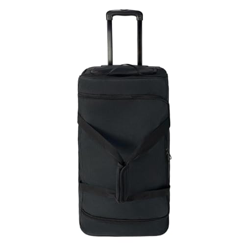 Rolling Duffle Bag Travel Gym Sports Luggage with Wheels for Camping Fitness Weekend Trip 27.56 Inch