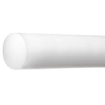 UHMW-PE Plastic Rod, 1 ft. L, 1" Dia., White