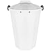 TW24 Maxitonne mit Deckel 40L mit Farbwahl Windeleimer Pastell Farben Abfalleimer Kunststoff Mülltonne Abfalltonne Mülleimer Müllsammler (Weiß), 42,5 x 39,5 x 59 cm