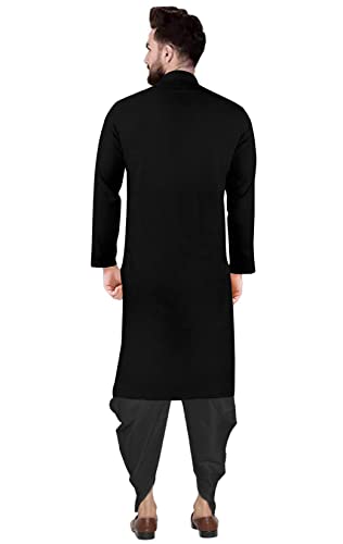 Image of Trustous Mens Cross Kurta Dhoti Set In Cotton