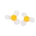 X-DREE 2 szt. 72mm Super miękki wentylator przenośny mały 4 łopatki wentylatora Żółty plastik(2 Unidades 72mm Súper lithe Ventilador de Hoja Portátil Pequeño 4 Abanicos Ventilador Amarillo Plástico