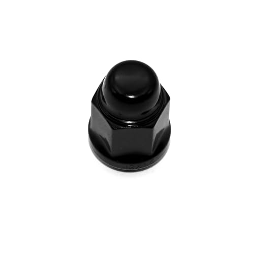 Image of 20pcs Black M12x1.5 Closed End Bulge Acorn Lug Nuts, 1.4 inch Length Cone Seat 19mm Hex