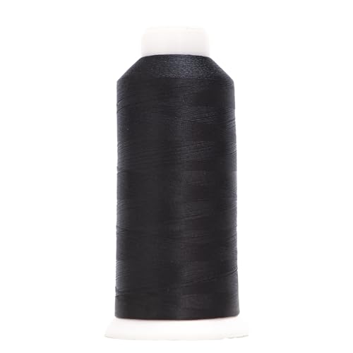 Image of High Tenacity Polyester Embroidery Machine Thread 40WT(120D /2) 4000M Per Spool for Commercial and Domestic Embroidery Machine (Emerald Black-1800)