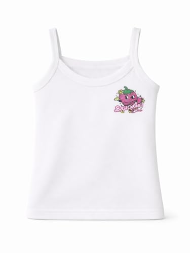 Image of superminis Baby Girl's Sleeveless Printed Cotton Regular Fit Camisole Slips - Pack of 6 & 5