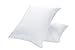 LBOEVDE Dual-Layer Anti-Down Pillow-10% Goose Down & 90% Goose Feather Filling,Soft&Natrnal Cotton Outer, Fluffy Support for Bed, Machine Wash,White