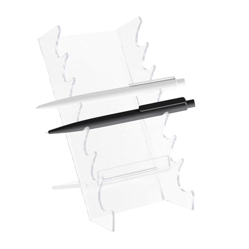 Soporte para brochas de maquillaje, estante de secado de brochas de pintura, soporte de almacenamiento transparente de doble extremo, organizador de lápices de escritorio para hogar, escuela, oficina