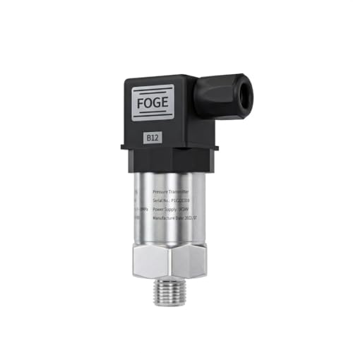 Pressure Transmitter Sensor 0-3000 PSI Industrial Pressure Transducer 1/4 NPT Thread Stainless Steel Gauge Pressure Sensor for Oil Fuel Water Air