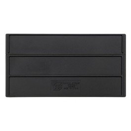 Quantum DSS405 Stackable Shelf Bin Divider for Restaurant Office School Warehouse Manufacturing | Fits for SSB425 SSB445 SSB465 SSB485 | 10"L x 1/4"W x 5.25"H, Black, Polystyrene (Pack of 6)