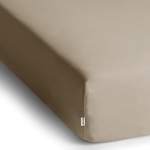 DecoKing Spannbettlaken 140x200 160x200 cm 100% gekämmte Baumwolle Amber – Ansicht 3