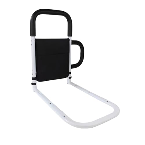 Barrière de lit pour Personnes âgées, Aide à la poignée antidérapante, barrière de Soutien avec Sac de Rangement - pour Adultes, Personnes âgées, Maison, hôpital et Lits de Soins