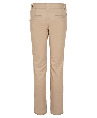 Image of Nautica Girls' School Uniform Twill Skinny Pants, Comfortable Stretch Material, Wrinkle & Fade Resistant