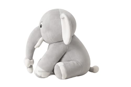 Image of Appu Ele Soft Toy for Girls Boys Kids, Grey, Elephant Animal Plush Stuffed Baby Teddy Gift Birthday, 25 cm