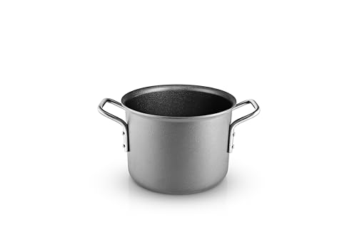Eva Trio - Grey Line - Casserole en céramique Slip-Let® - 2,5 l - 16 cm - Revêtement antiadhésif - Idéale pour la cuisson des pâtes et légumes ainsi que la préparation de soupes - Gris