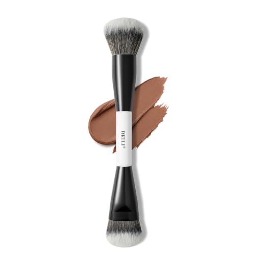 BEILI Dual-Ended Foundation Brush for Liquid &amp; Cream, Blend &amp; Sculpt